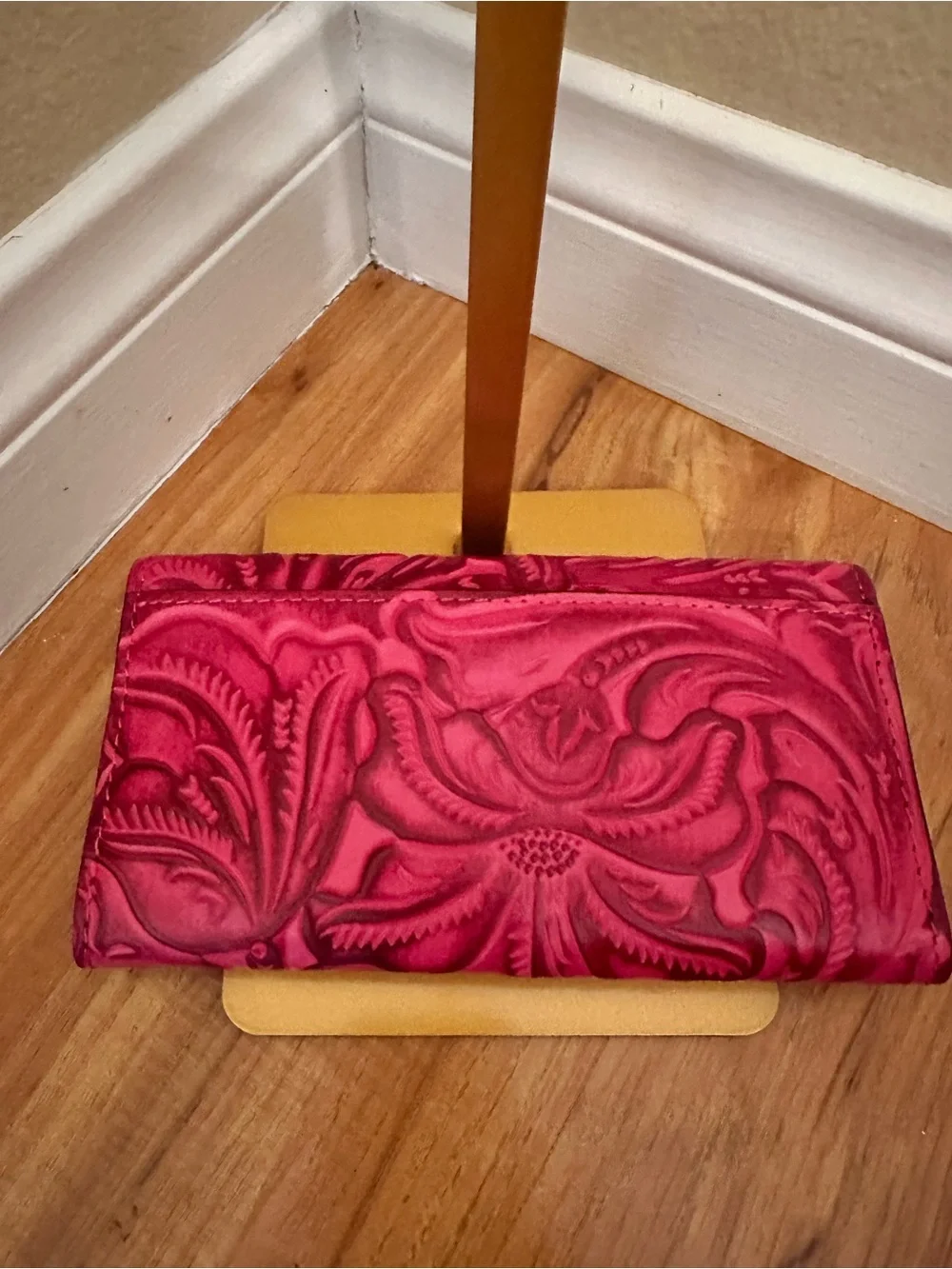 Patricia Nash Red Embossed Leather Wallet